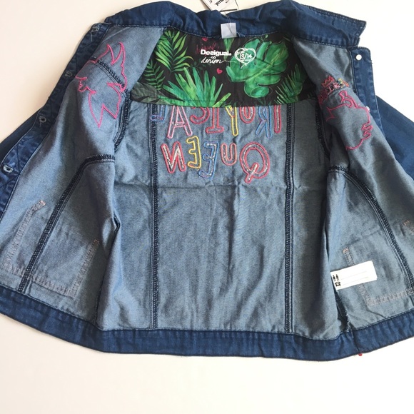 Desigual Girls Chaq Puqui Denim Jacket Size 13/14 - Picture 5 of 10